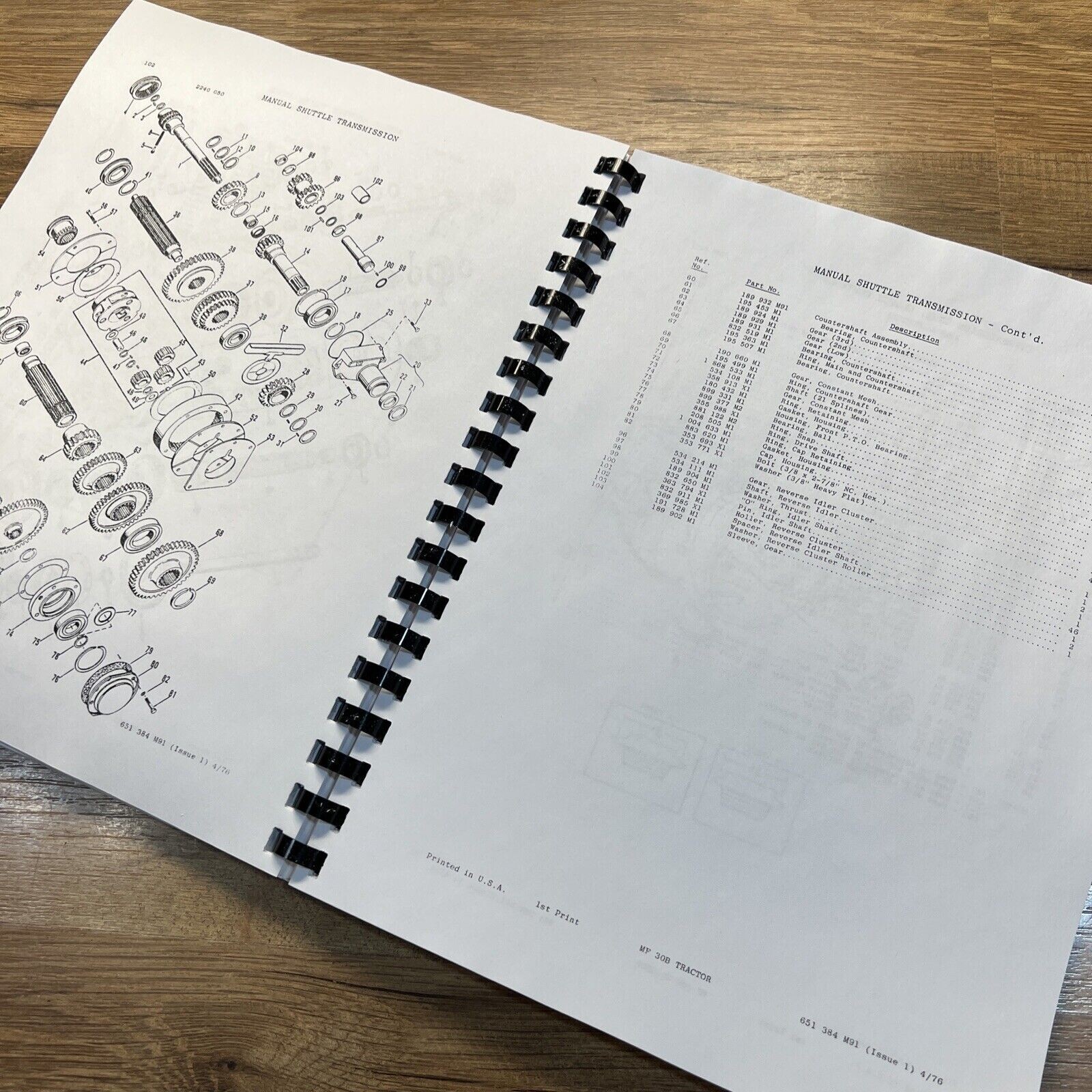 Massey Ferguson 30B Tractor Loader Backhoe Parts Catalog Manual Set Assembly - Image 15