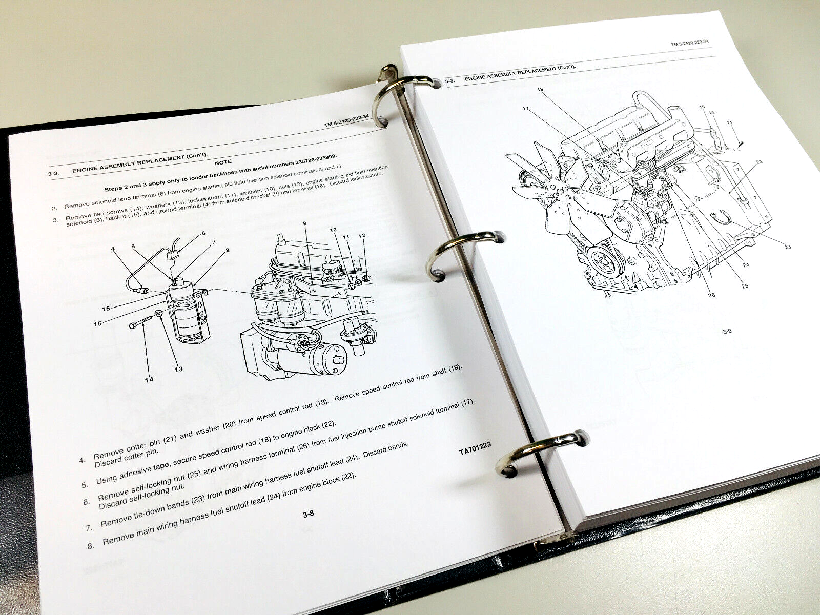 Service Repair Shop Manual fits JD 410C Military Tractor Loader Backhoe - Image 3