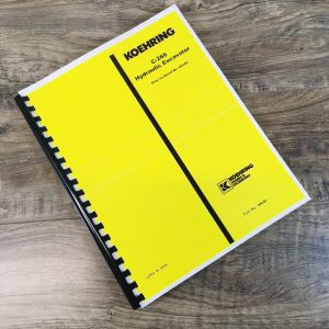 Koehring C-266 Hydraulic Excavator Parts Manual Catalog Assembly SN Prior 66100