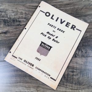Oliver Model 8 Pick Up Baler Parts Manual Catalog Book Assembly Schematics Views