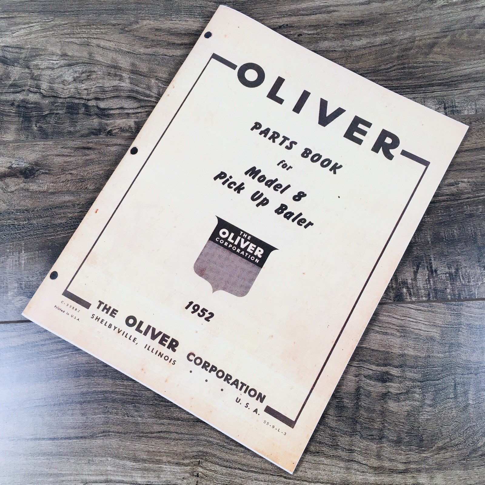 Oliver Model 8 Pick Up Baler Parts Manual Catalog Book Assembly Schematics Views