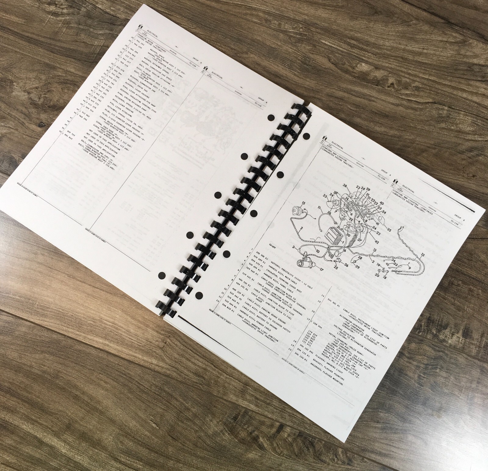 International 574 2500 Series A Tractor C-200 Gas Engine Parts Catalog Set IH - Image 8