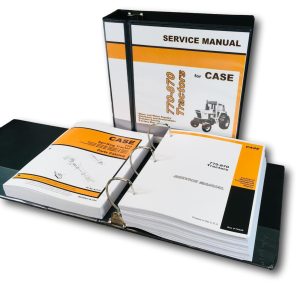 Case 770 Tractor Service Manual Parts Catalog Repair Shop Set SN 8675001-After