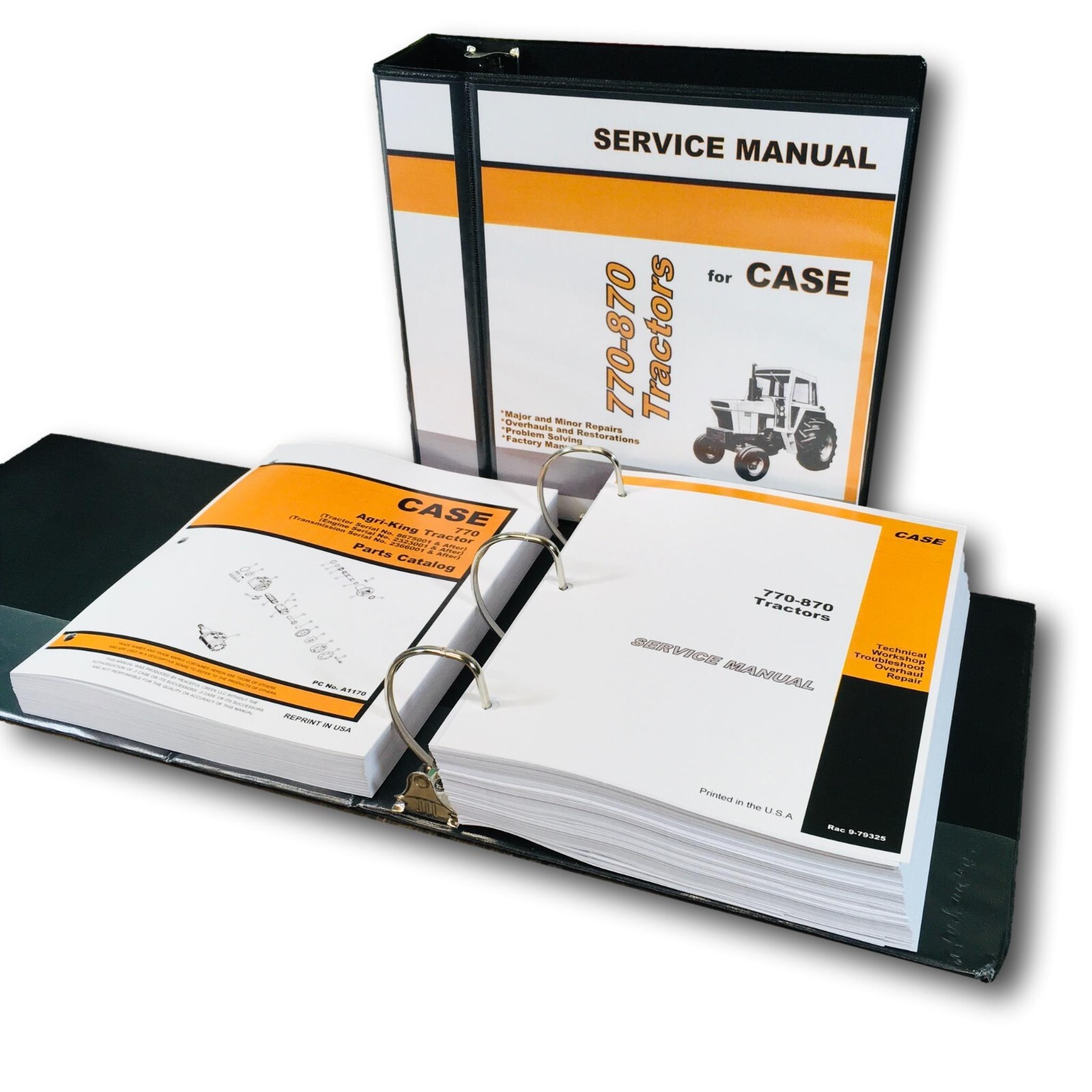 Case 770 Tractor Service Manual Parts Catalog Repair Shop Set SN 8675001-After