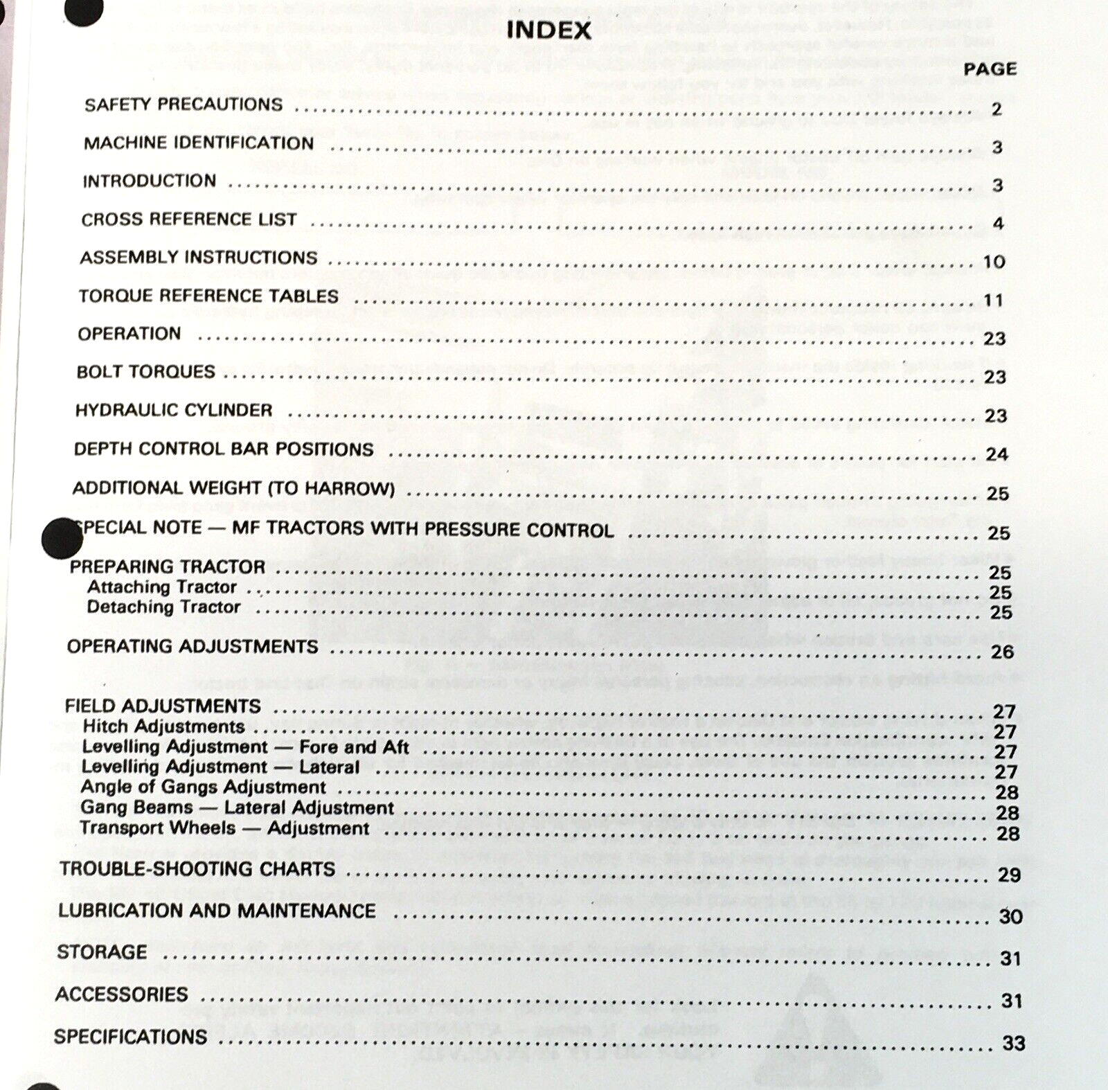 Massey Ferguson 40 Offset Disc Harrow Operators Manual Owners Book Maintenance - Image 2