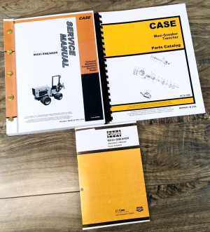 Case Maxi-Sneaker  Trencher Service Manual Parts Catalog Operators Set Owners