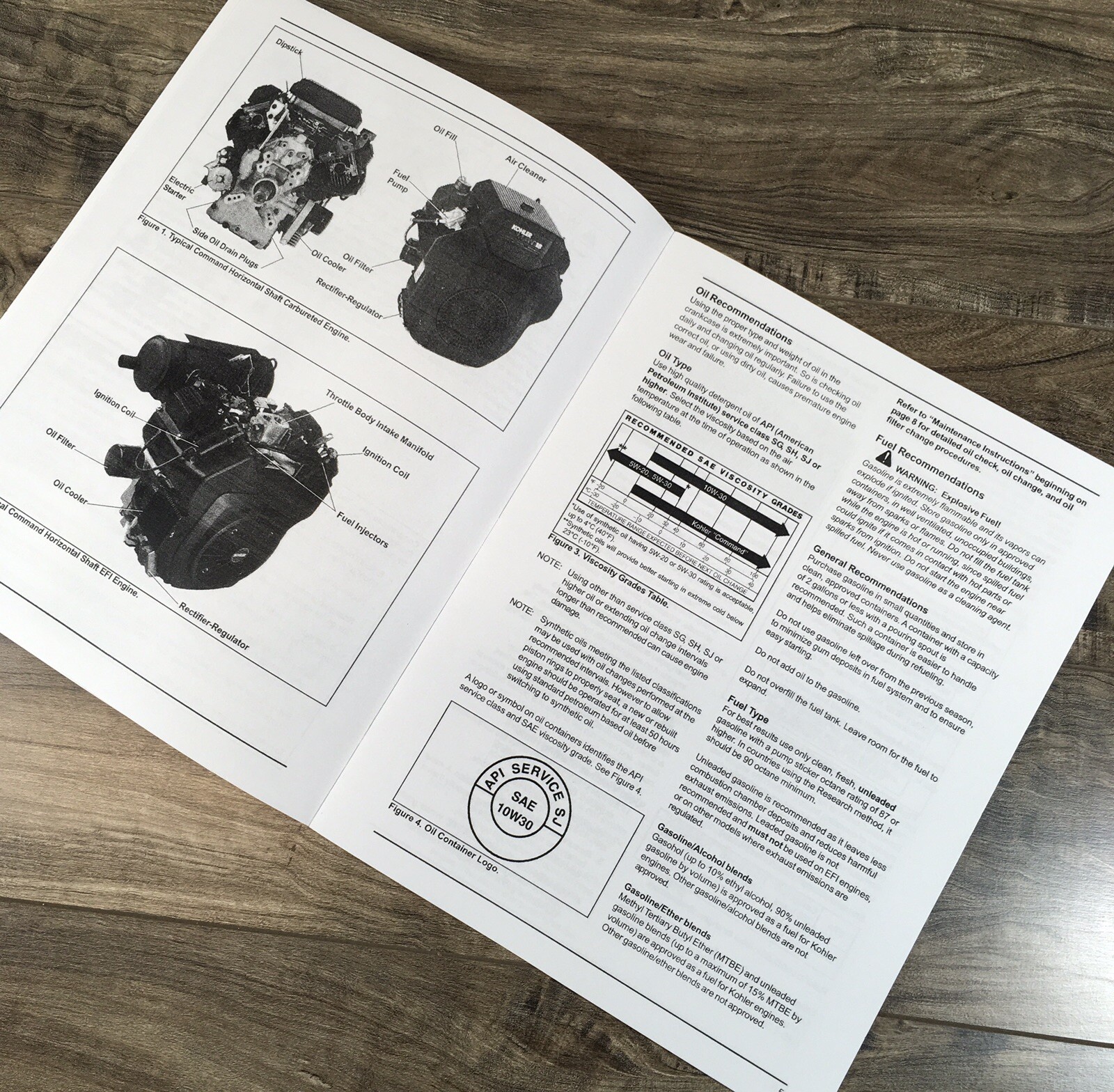 Kohler Command CH18 CH20 Horizontal Crankshaft Engine Operators Manual Owners - Image 2