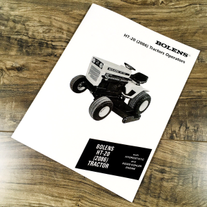 Bolens HT-20 (2086) Lawn Garden Tractor Operators Manual Owners w/ Hydrostatic