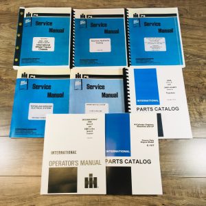 International 2400B Loader Backhoe Tractor Service Parts Operators Manual Set