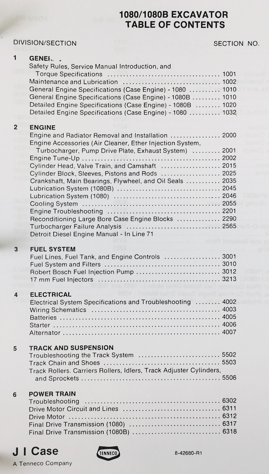 Case 1080 Crawler Excavator Service Manual Parts Catalog Set Repair Shop Book - Image 2