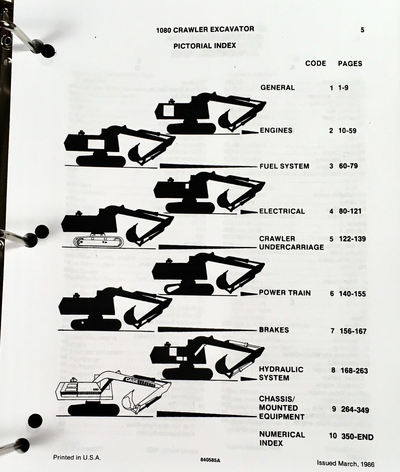Case 1080 Crawler Excavator Service Manual Parts Catalog Set Repair Shop Book - Image 18