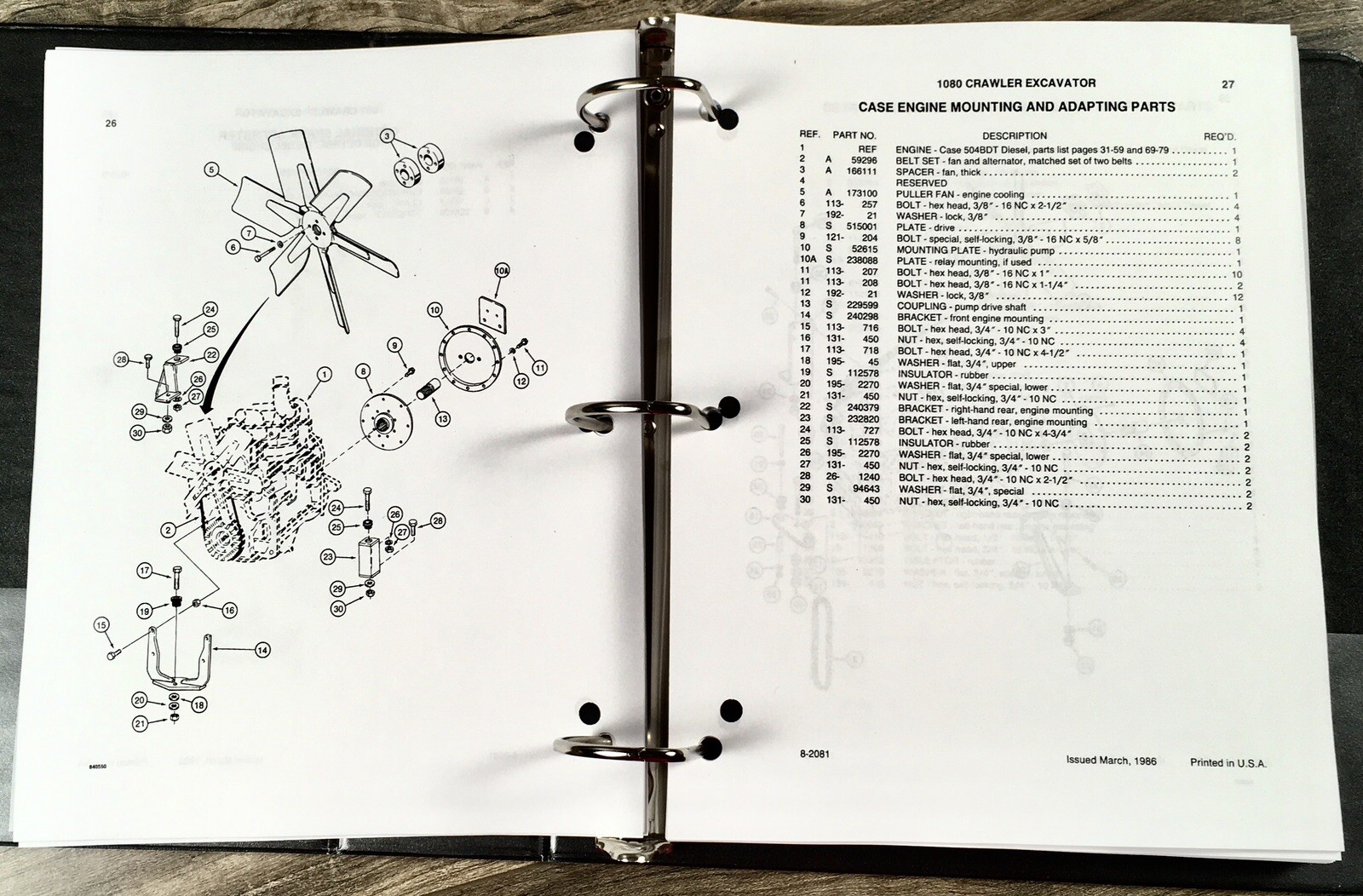 Case 1080 Crawler Excavator Service Manual Parts Catalog Set Repair Shop Book - Image 19
