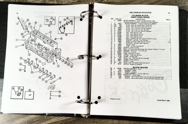 Case 1080 Crawler Excavator Service Manual Parts Catalog Set Repair Shop Book - Image 21