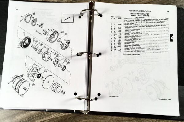 Case 1080 Crawler Excavator Service Manual Parts Catalog Set Repair Shop Book - Image 22