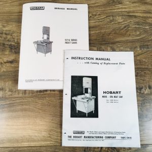 Hobart 5216 Meat Saw Service Parts Operators Manual Set Repair Workshop Shop
