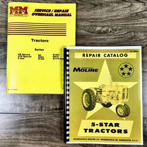 Minneapolis Moline 5 Star Tractor Service Parts Manual Set Repair Catalog Book