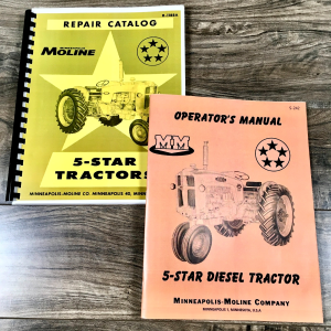 Minneapolis Moline 5 Star Tractor Parts Operators Manual Set Catalog Owners Book