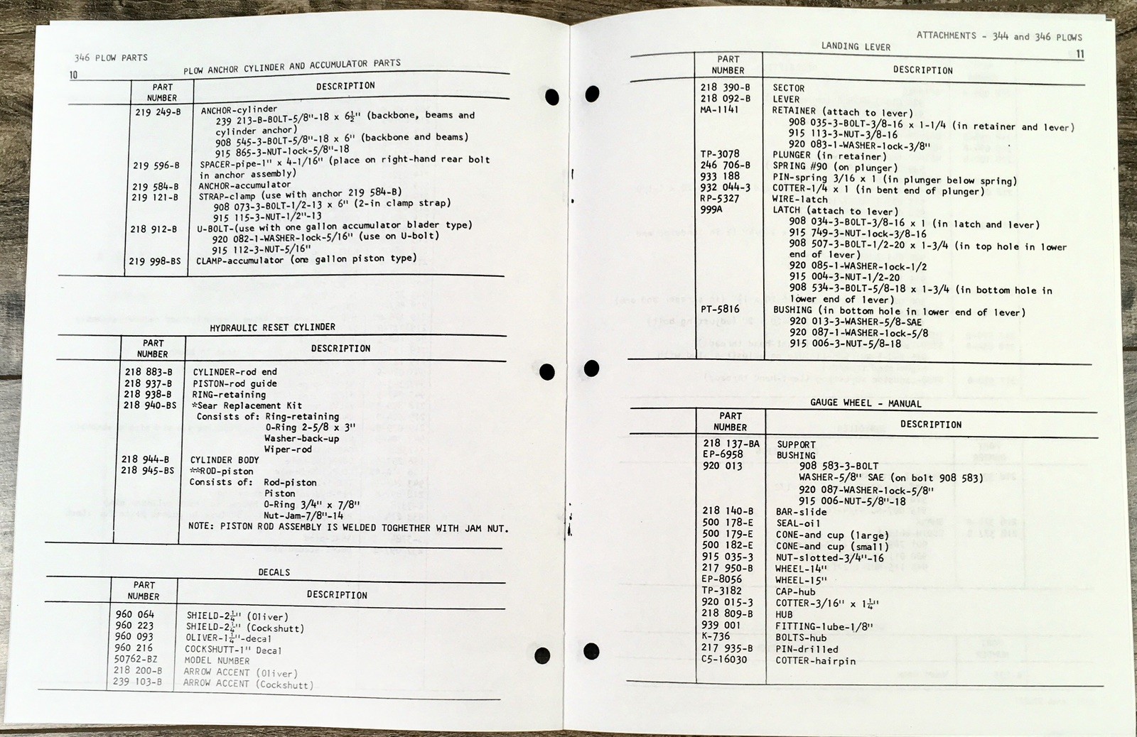Oliver 344 346 Mounted Plow Parts Manual Catalog Book Assembly Schematics Views - Image 4