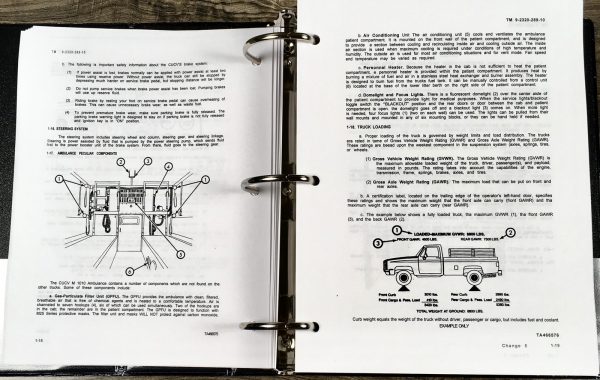 Service Parts Operators Manual Set For M1031 1-1/4 Ton Tactical Chassis Truck - Image 22