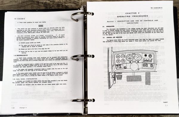 Service Parts Operators Manual Set For M1031 1-1/4 Ton Tactical Chassis Truck - Image 23