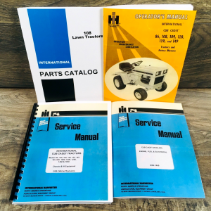 International Cub Cadet 108 Lawn Tractor Service Parts Operators Manual Set Shop