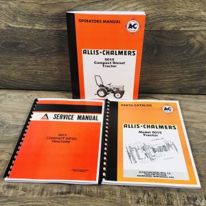 Allis Chalmers 5015 Tractor Service Manual Parts Operators Set Owner Repair Shop