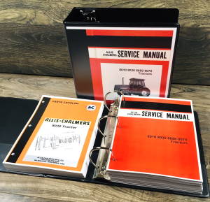 Allis Chalmers 8030 Tractor Service Manual Parts Catalog Repair Shop Workshop