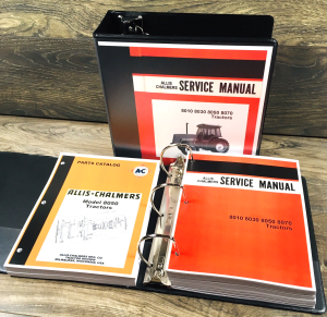 Allis Chalmers 8050 Tractor Service Manual Parts Catalog Repair Shop Workshop