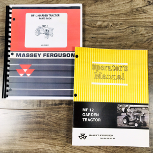 Massey Ferguson MF 12 Garden Tractor Parts Operators Manual Set Catalog Owners