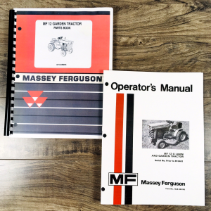 Massey Ferguson MF 12G Garden Tractor Parts Operators Manual Set Prior to 810481