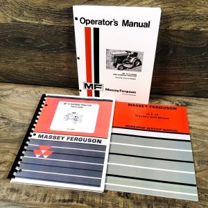 Massey Ferguson MF 12G Garden Tractor Service Parts Operators Manual Set -810481