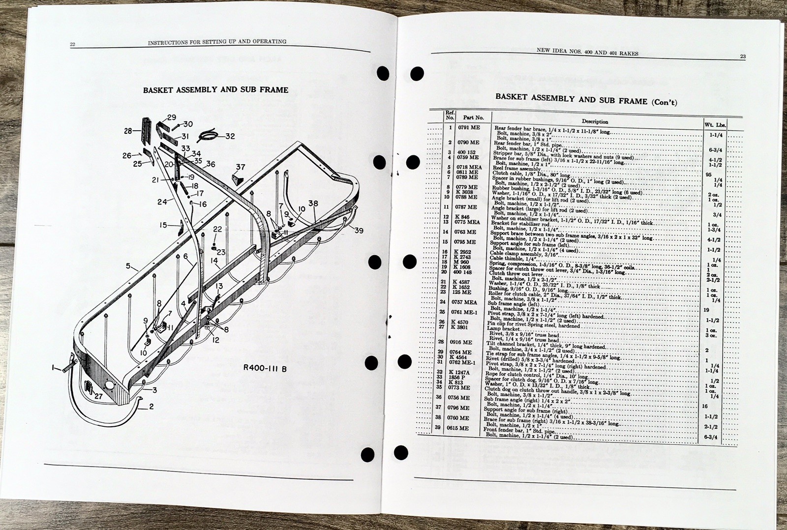 New Idea 400 401 Parallel Bar Side Rake and Bar Bean Rake Operators Manual Owner - Image 6