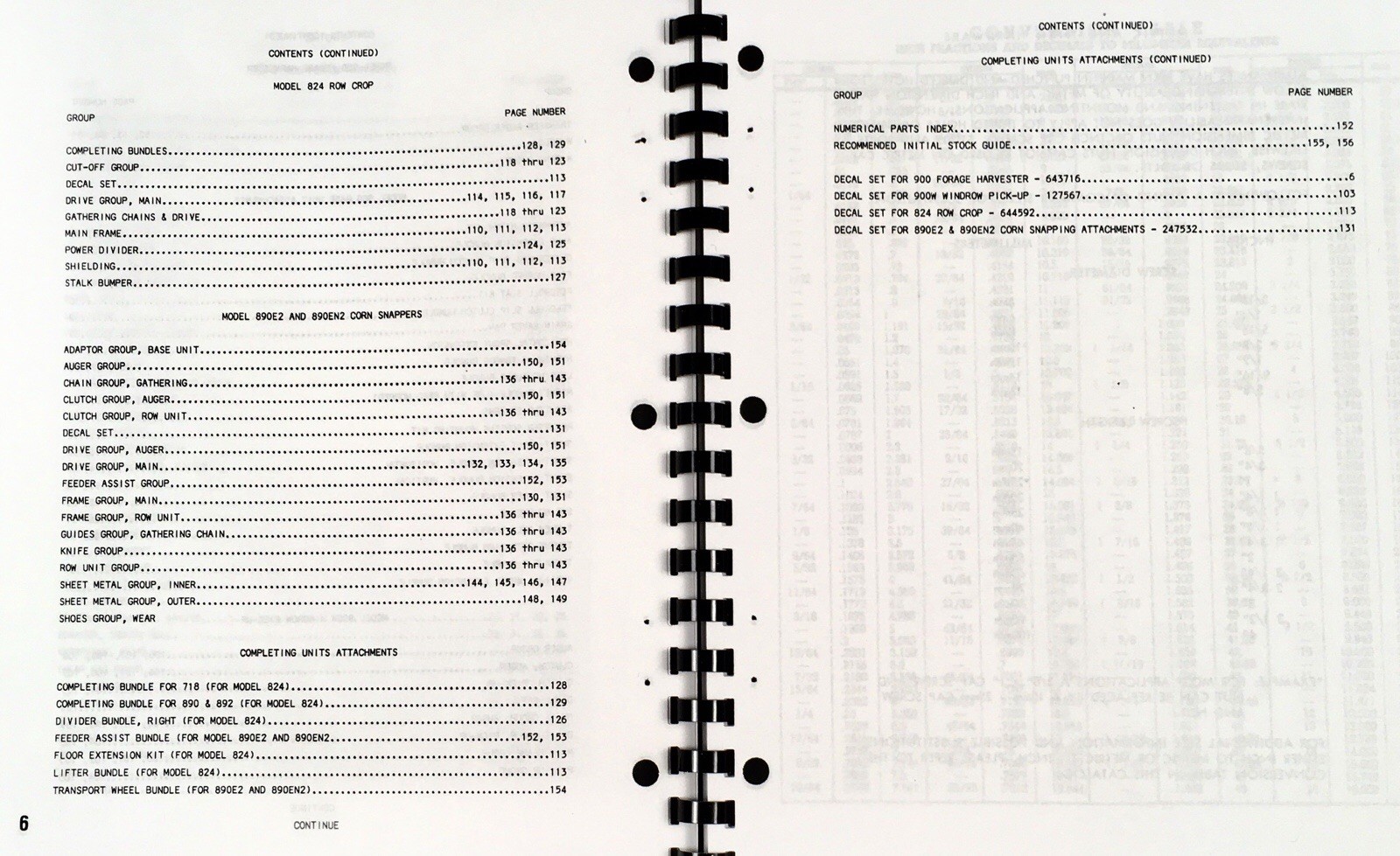 New Holland 890E2 and 890EN2 Corn Snapping Attachment Parts Manual Catalog Book - Image 4
