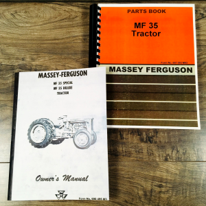 Massey Ferguson MF 35 Special Deluxe Tractor Operator Parts Manual Set Owners