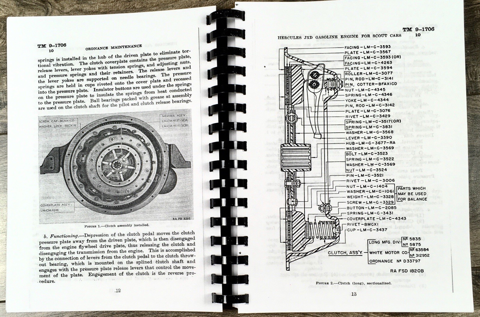 Service Maintenance Manual Hercules JXD Gasoline Engine Fits Scout M3A1 - Image 3