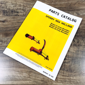 New Holland 31 33 36 Crop Shredder Parts Manual Catalog Book Assembly Schematic