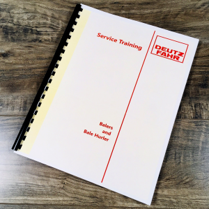 Deutz Fahr BS 345 GP 510 GP 800 GP 220 HD 320 Balers Service Training Manual
