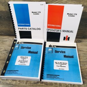 International 175 Crawler Loader Service Manual Parts Catalog Operators Shop Set