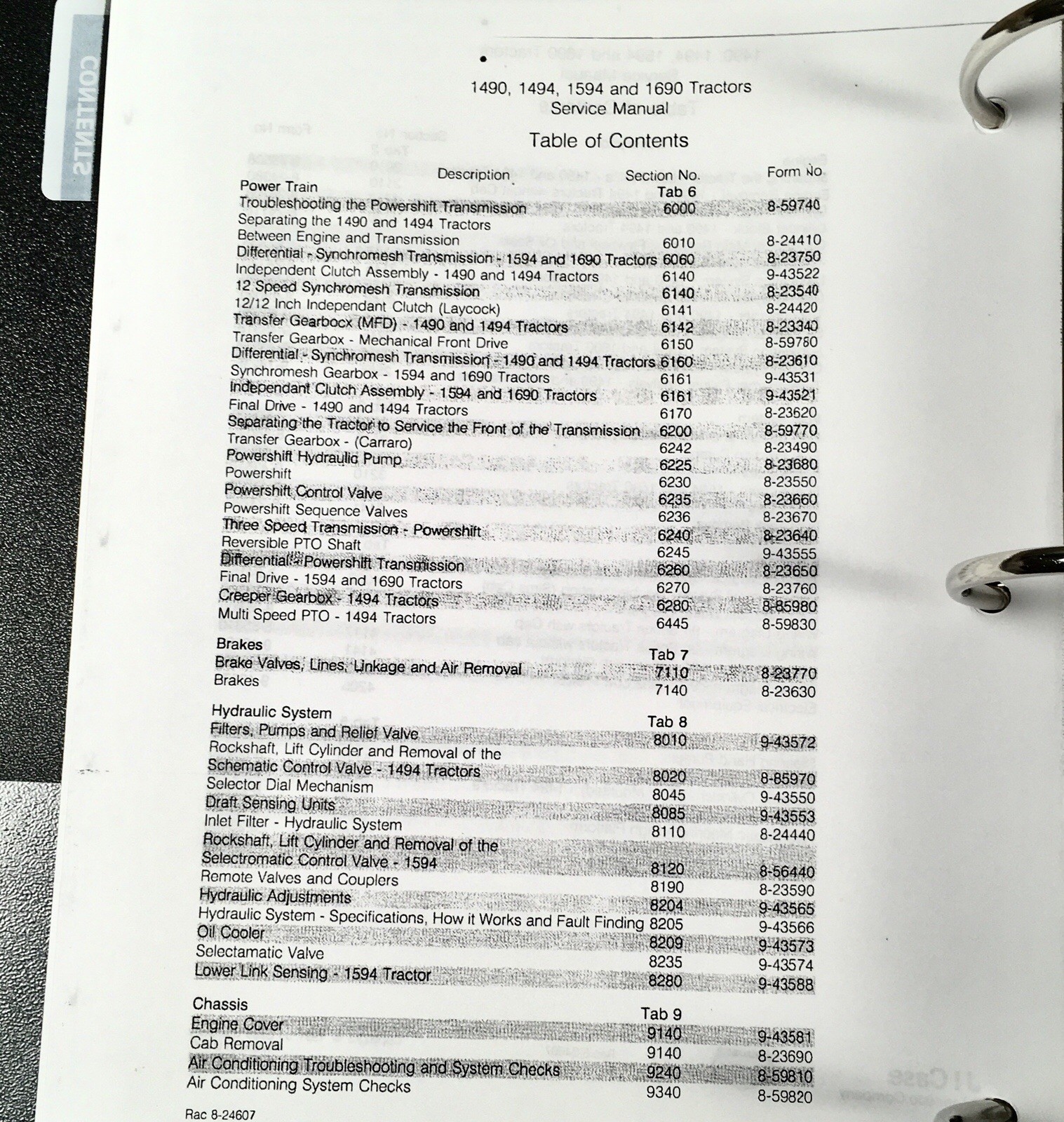 Case 1490 Tractors Service Manual Parts Catalog Operators Owners Repair Shop Set - Image 5