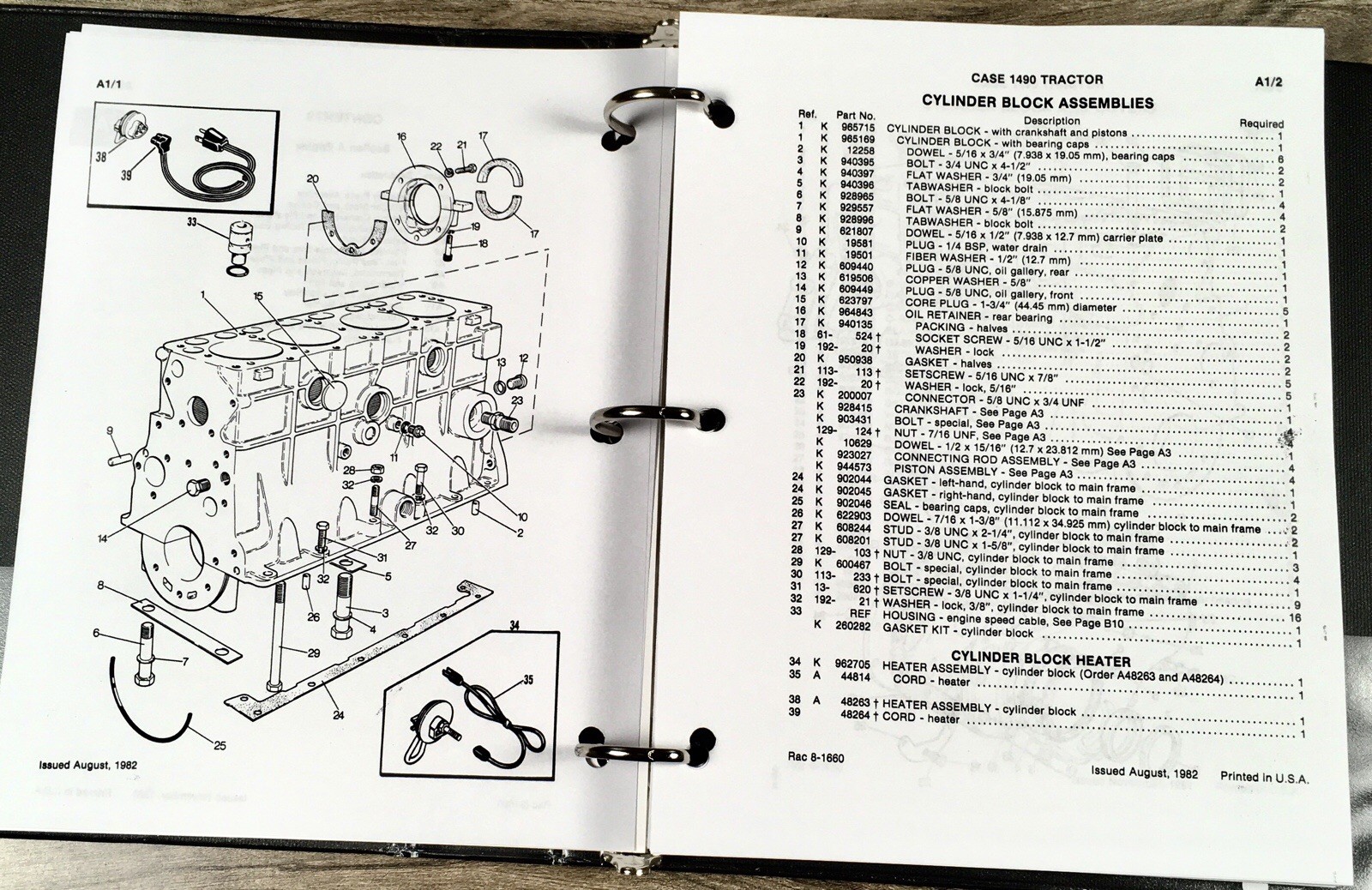 Case 1490 Tractors Service Manual Parts Catalog Operators Owners Repair Shop Set - Image 16