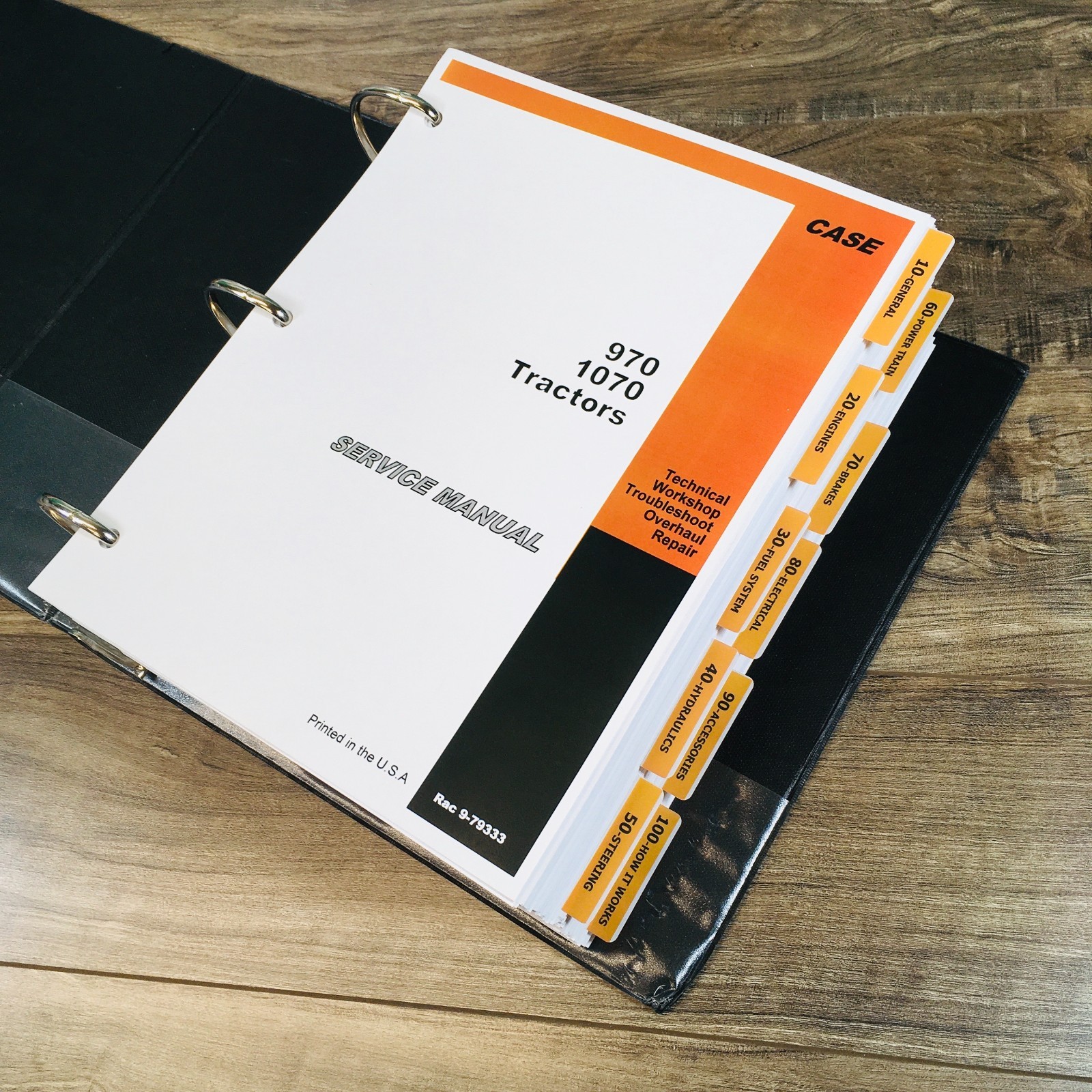 Case 970 Tractor Service Manual Parts Catalog Set Repair Shop Prior to 8675001 - Image 2