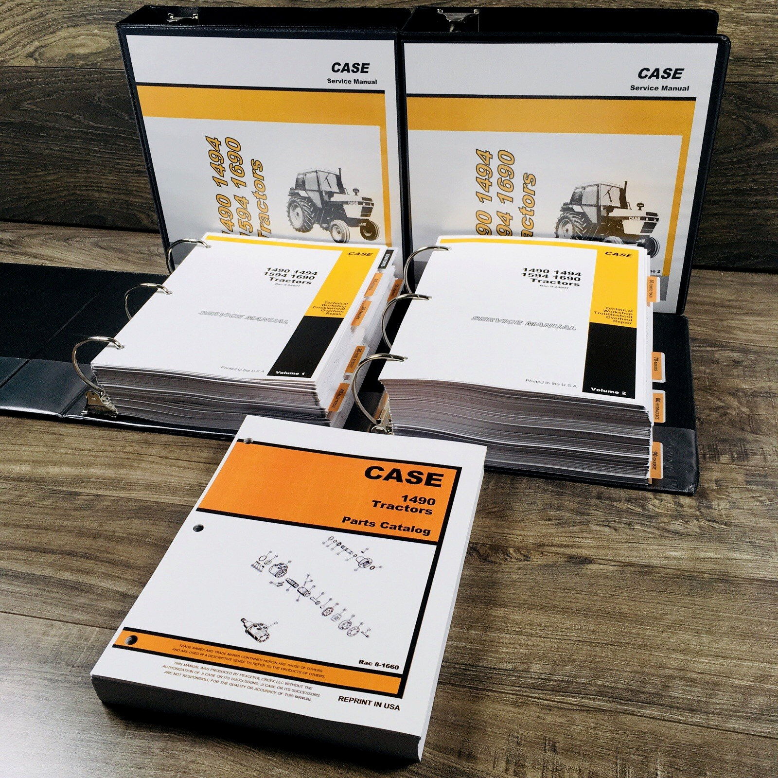 Case 1490 Tractors Service Manual Parts Catalog Repair Shop Set Workshop Book