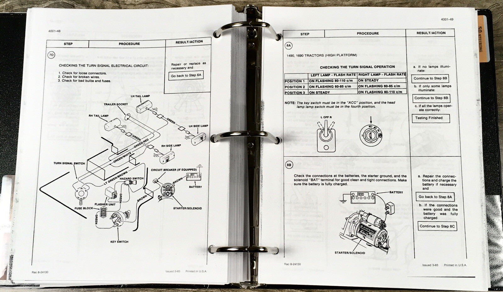 Case 1490 Tractors Service Manual Parts Catalog Repair Shop Set Workshop Book - Image 11