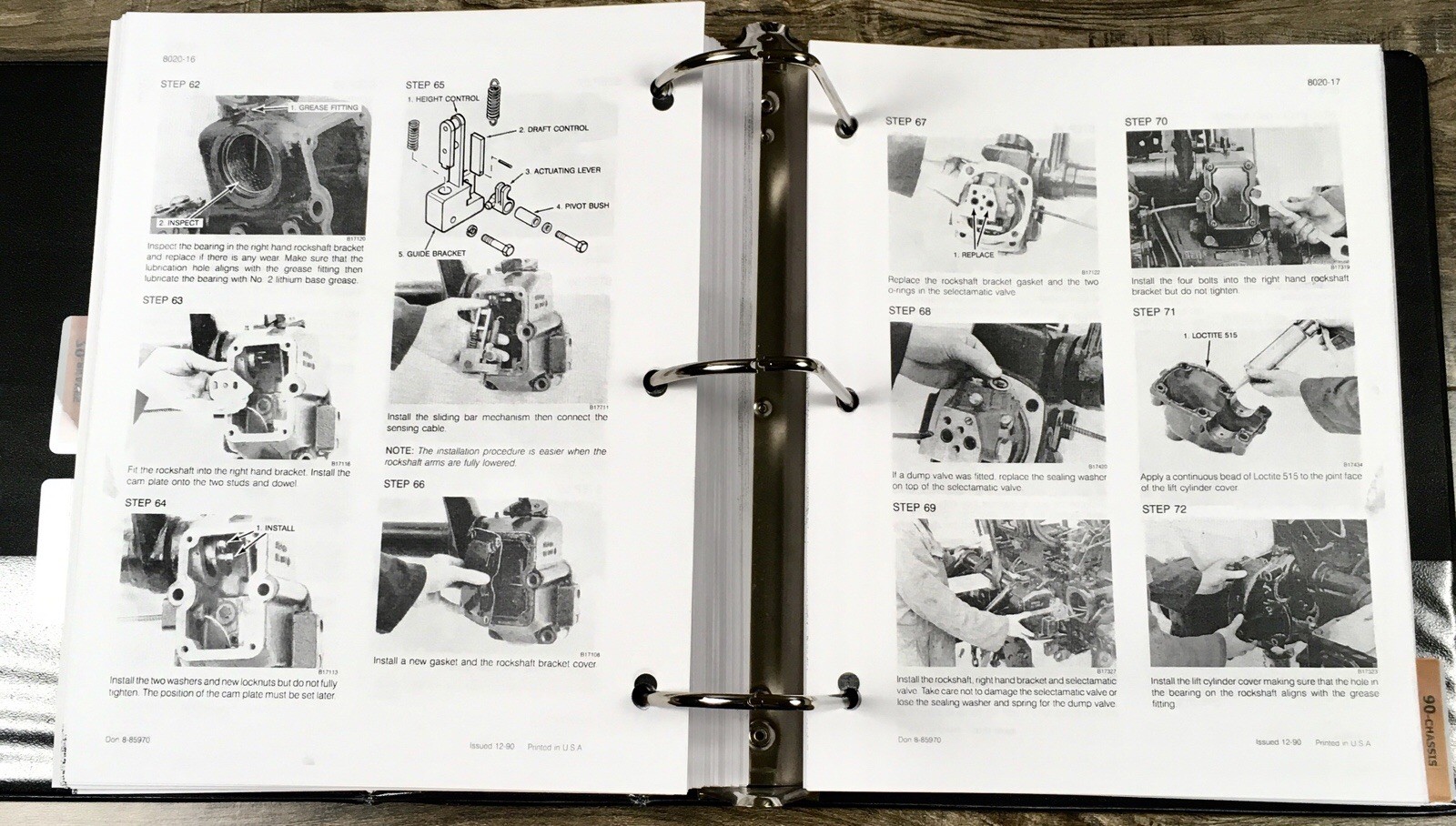 Case 1490 Tractors Service Manual Parts Catalog Repair Shop Set Workshop Book - Image 18