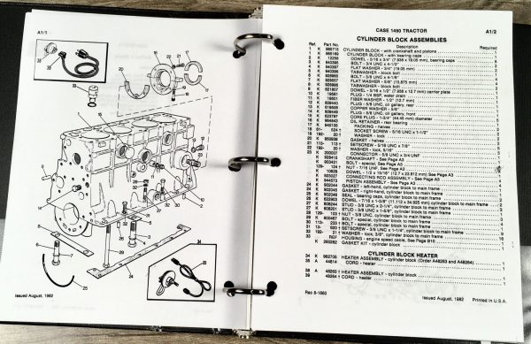 Case 1490 Tractors Service Manual Parts Catalog Repair Shop Set Workshop Book - Image 22