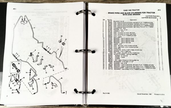 Case 1490 Tractors Service Manual Parts Catalog Repair Shop Set Workshop Book - Image 24