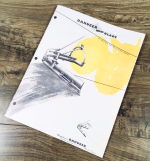 Danuser CB GB IB Blade S2 Scarifier R1 Rake Operators Manual Parts Owners Book