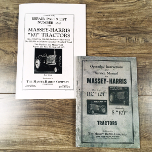 Massey Harris 101 RC101 S101 Tractor Service Parts Operators Manual Repair Set