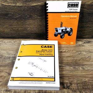 Case 1270 Tractor Parts Catalog Operators Manual Owners Set Prior to 8712001