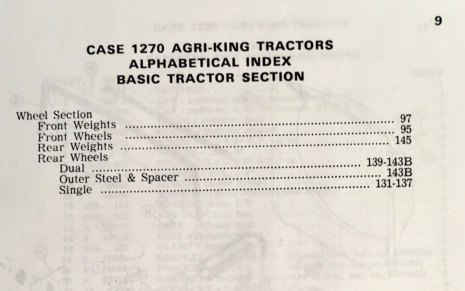 Case 1270 Tractor Parts Catalog Operators Manual Owners Set Prior to 8712001 - Image 9